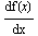 df(x)/dx