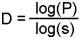 D=log(P)/log(s)