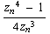 (z_n^4 - 1)/(4 z_n^3)