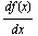 df(x)/dx